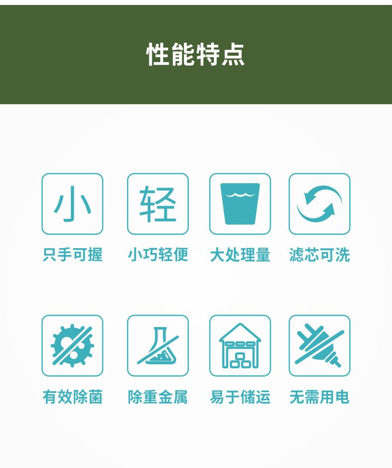 凈易戶外凈水器特點(diǎn)又輕又小