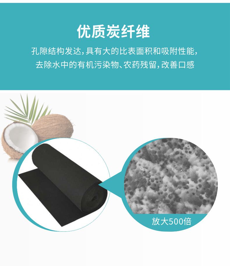 陶瓷膜濾芯里裝的優(yōu)質(zhì)炭纖維可去除有機污染物